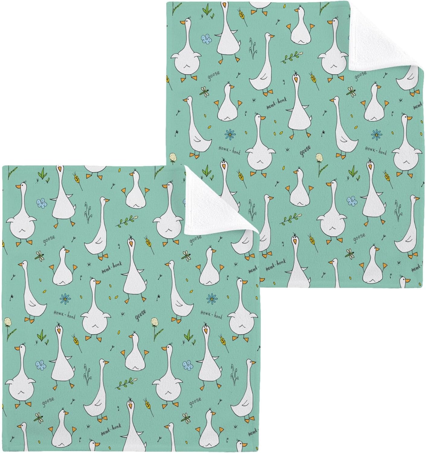 xigua Cute Goose Washcloth Set - Fast Drying Multi-Purpose Towels