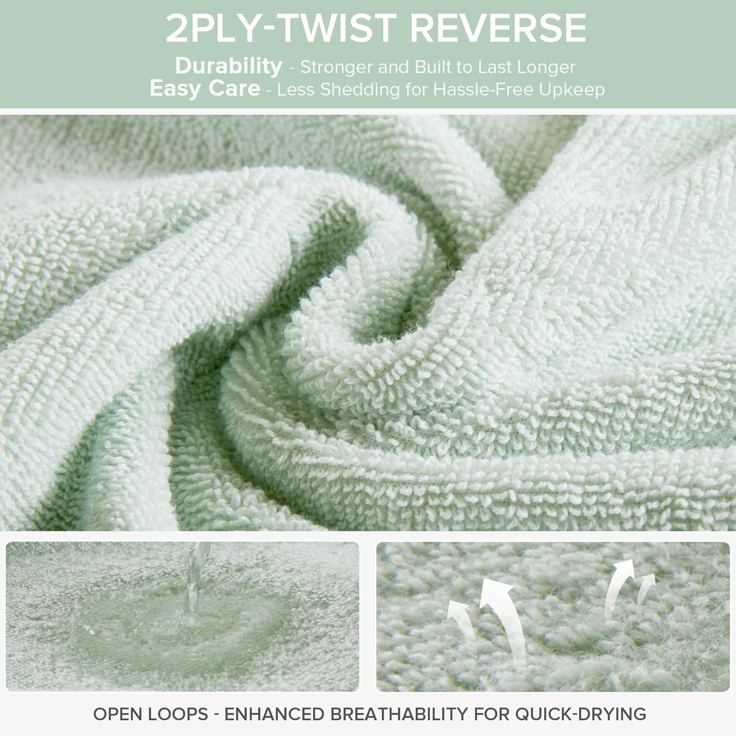 Comfort Spaces Extra Large Bath Towel Set 4 Piece 30x60