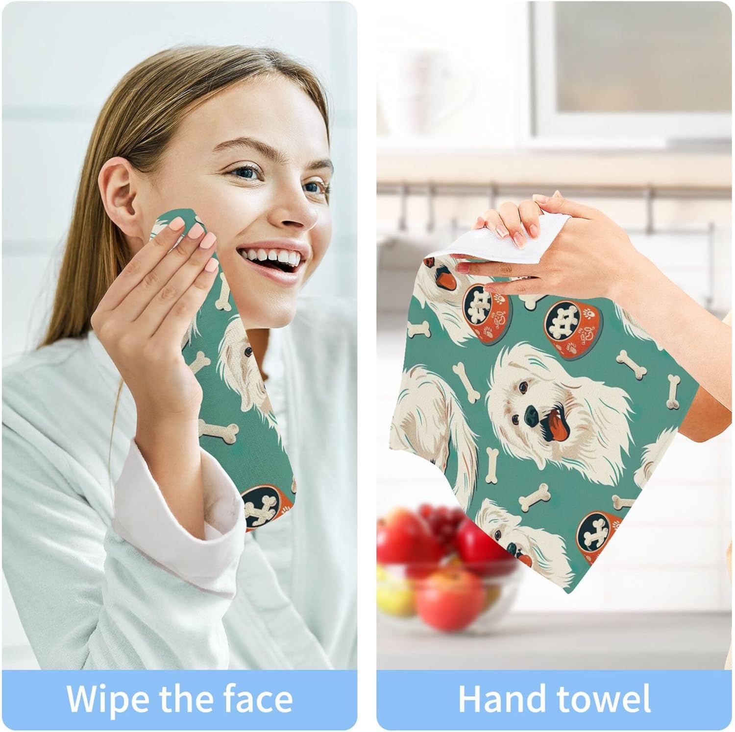 Xigua Super ABSORBENT Cute Dogs Bath Face Cloths