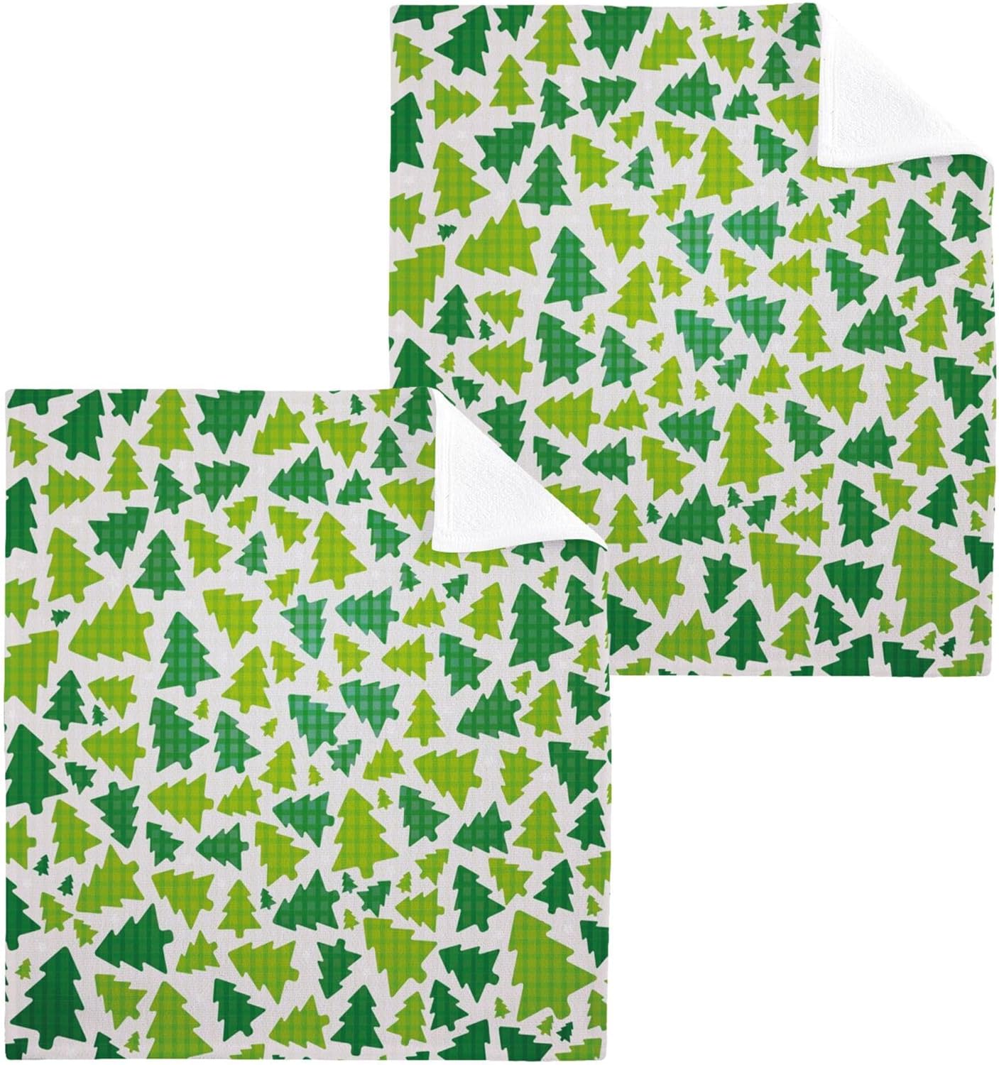 Xigua Christmas Tree Washcloth Set - Multi-Purpose Safe and Stylish