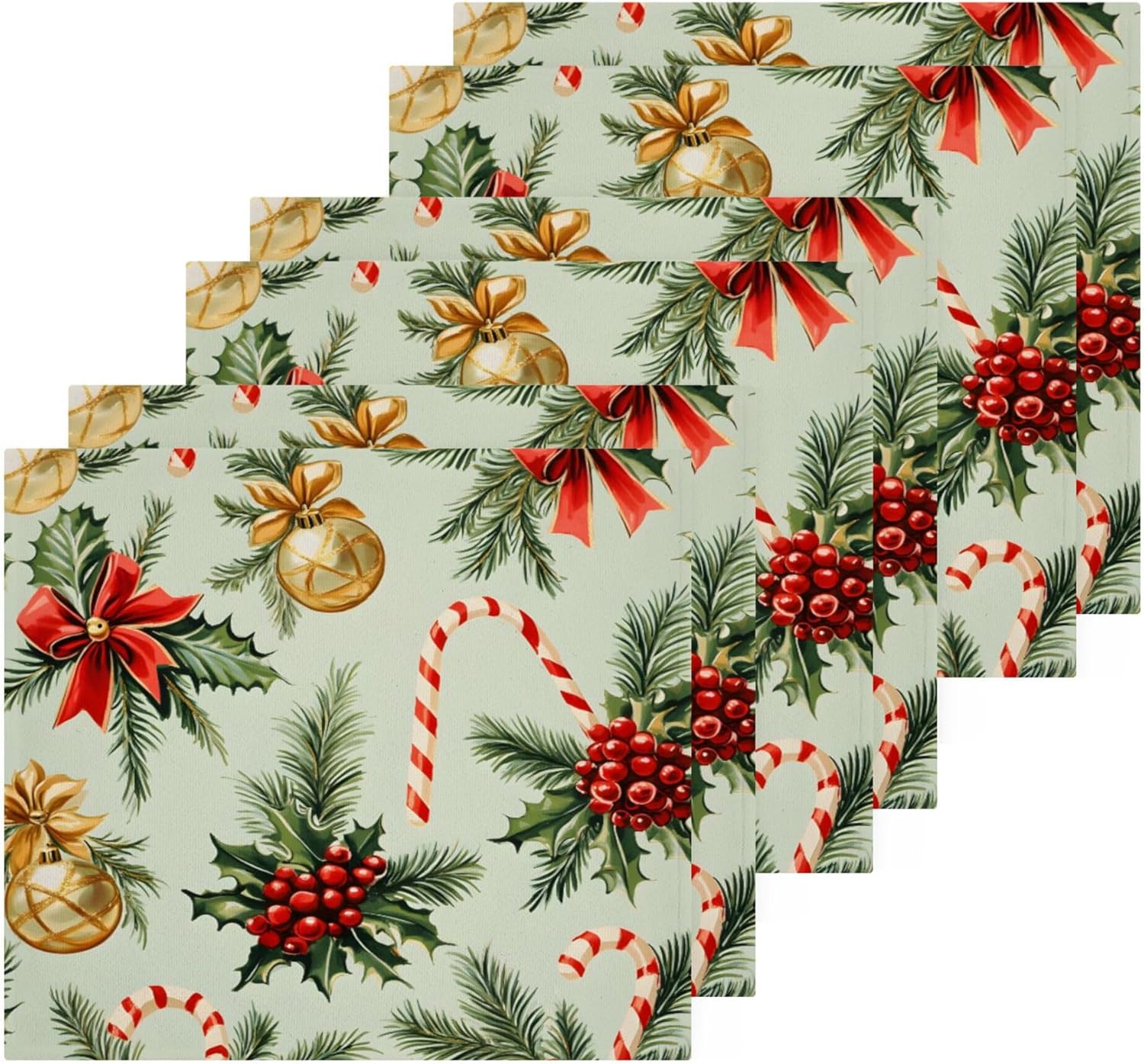 Xigua Christmas Candy Washcloth Set - 12x12