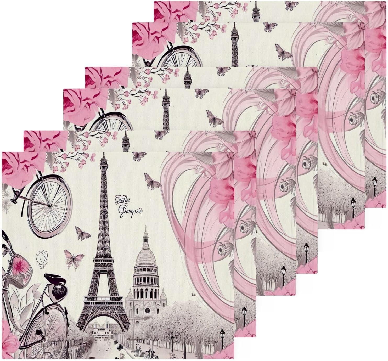Eiffel Tower Washcloths 2-Pack