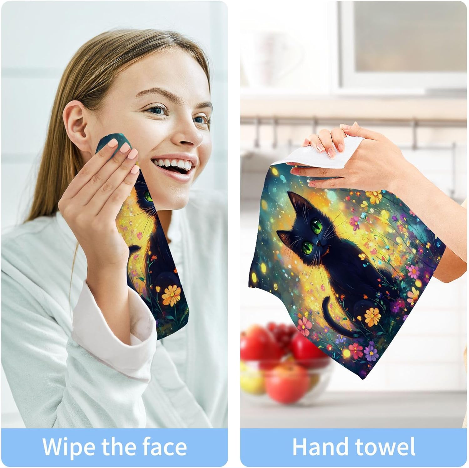 Reliable Black Cat Washcloth