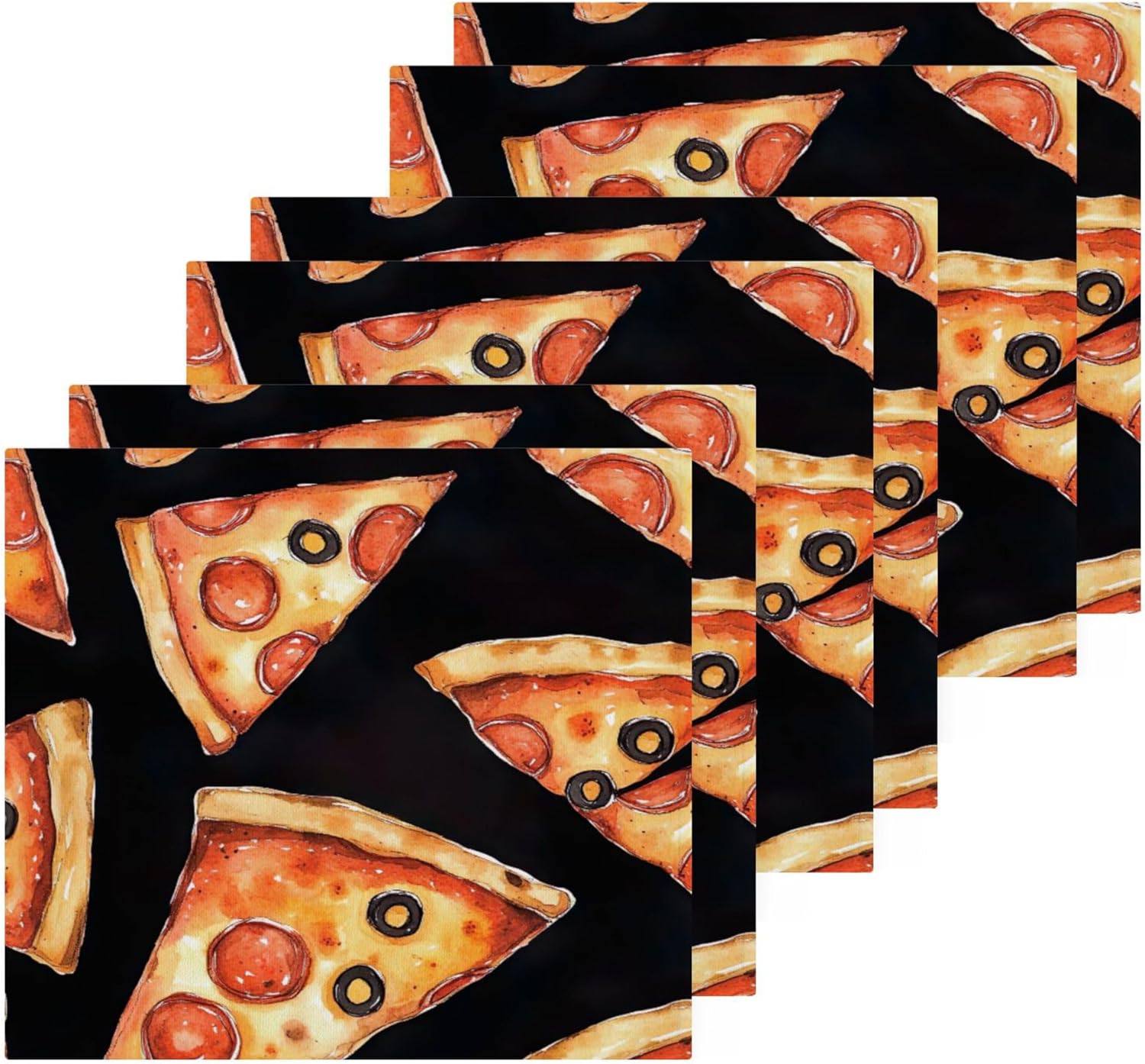 Xigua Pizza Slice Washcloth Set - Fast Dry Multi-Purpose Towels