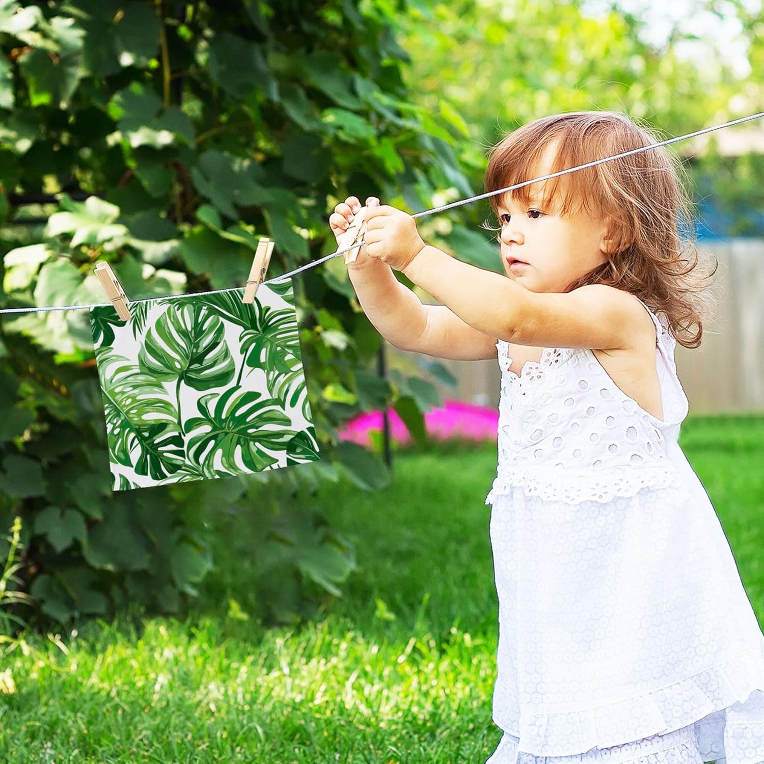 Tropical Leaves Washcloth Set