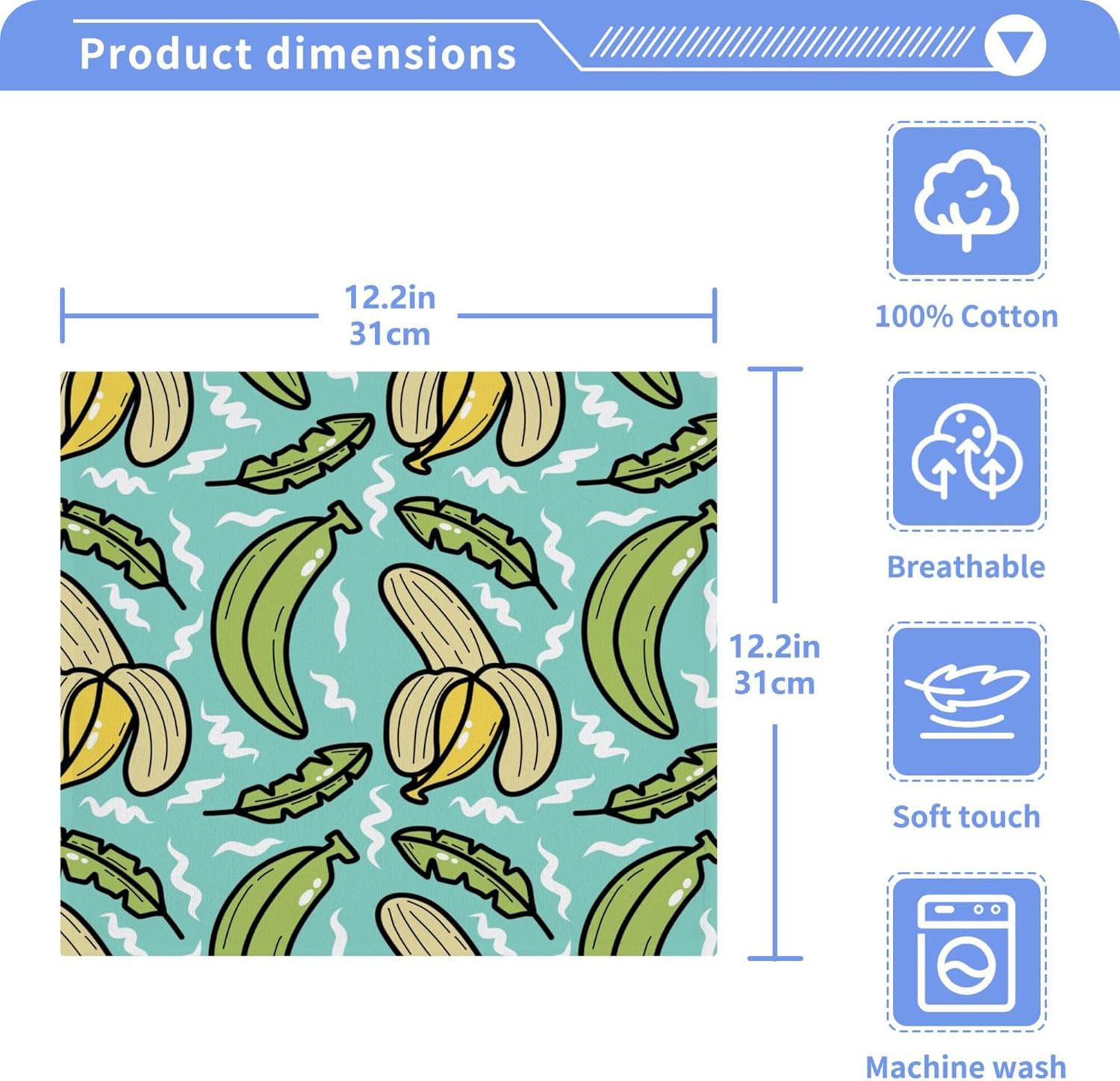 Xigua Banana Pattern Washcloth Set