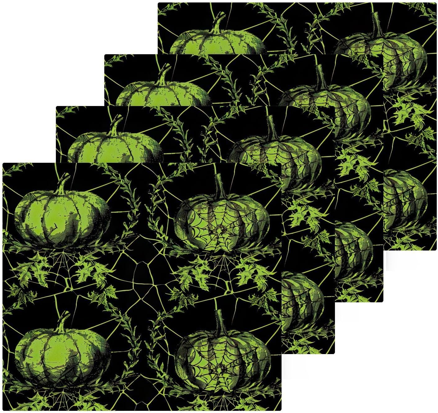 YETTASBIN Halloween Pumpkin Washcloths 2 Pack 1