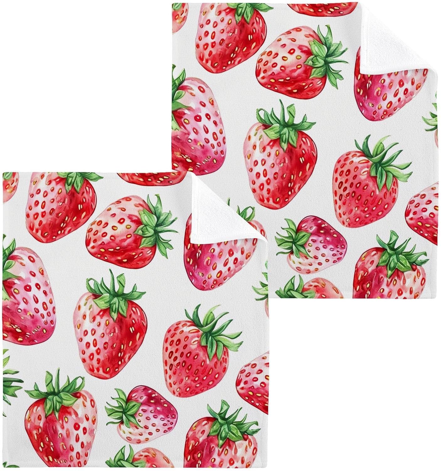 Strawberry Soft Washcloth Set for Faces and BATH