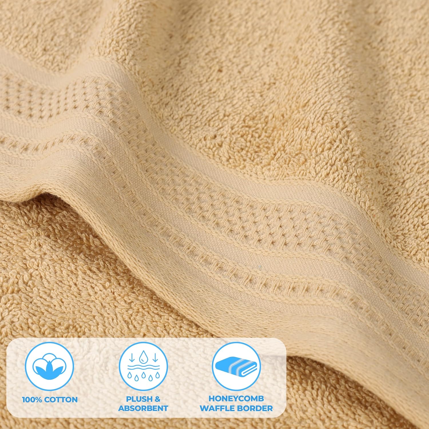 Superior Honeycomb Bath Towels Set for Home
